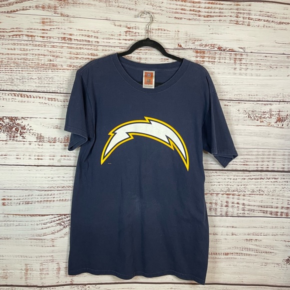 Chargers Limited Edition Junior Seau Tee Shirt Navy Blue 100% Cotton Size Med - Picture 1 of 8